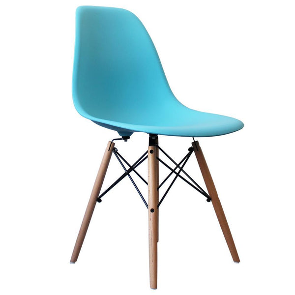 SALE Distinct Classic Mid-Century Dining Office Sapphire Blue Chair with choice of braced Wooden Legs-Distinct Designs (London) Ltd