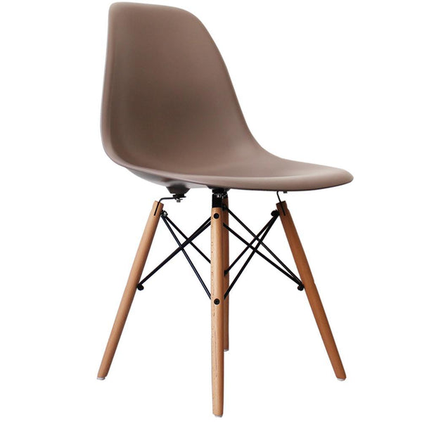 Distinct Classic Mid-Century Design Dining Office Sand Chair with choice of braced Wooden Legs-Distinct Designs (London) Ltd