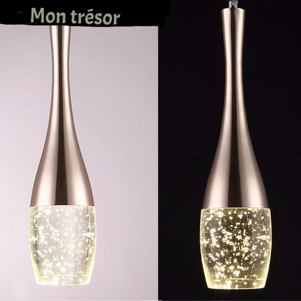 Modern Crystal Glass Bubble Pendant LED Light Hanglamp in Fashionable Minimalist Styling-Distinct Designs (London) Ltd