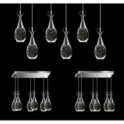 Modern Crystal Glass Bubble Pendant LED Light Hanglamp in Fashionable Minimalist J'adore Styling-J'adore 6 lights rectangular-Distinct Designs (London) Ltd