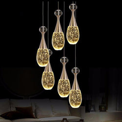 Modern Crystal Glass Bubble Pendant LED Light Hanglamp in Fashionable Minimalist J'adore Styling-J'adore 6 lights round-Distinct Designs (London) Ltd