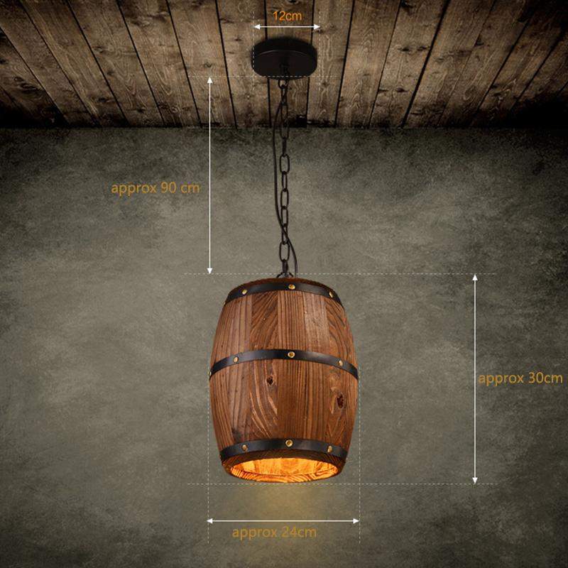 Wine Barrel Hanging Fixture Ceiling Pendant for Traditional Style Country Interior-Distinct Designs (London) Ltd
