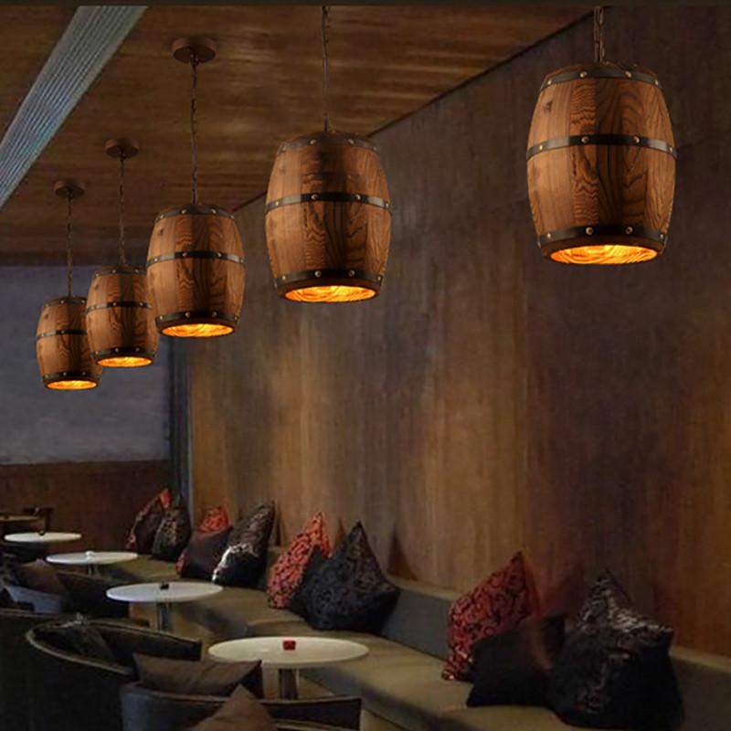 Wine Barrel Hanging Fixture Ceiling Pendant for Traditional Style Country Interior-Distinct Designs (London) Ltd