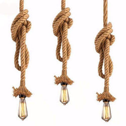 Retro 18mm Hemp Rope Pendant Ceiling Lamp Light for Pub,Bar, Hotel,Restaurant, Home Interior-100CM Single Head-Distinct Designs (London) Ltd