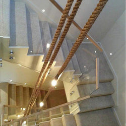 Contemporary Adjustable Rope Pendant Ceiling Light Lamp for more Traditional Nautical Interiors Pubs Hotels Restaurants-Distinct Designs (London) Ltd