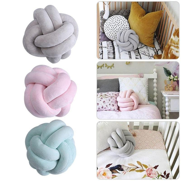 Decorative Pillows Cushions Handmade Knotted 18cm diameter ball shape-Distinct Designs (London) Ltd