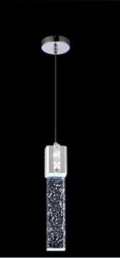 Modern Rectangle Bubble Crystal Ceiling Pendant Light LED Lamp-Single-WARM LIGHT-Silver-Distinct Designs (London) Ltd